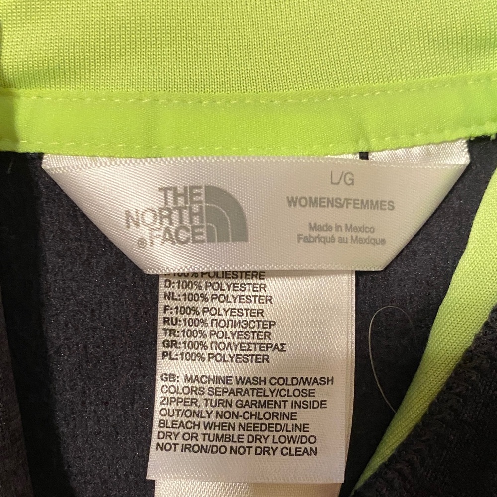 The North Face Women’s Hoodie in Black with Neon Green Logo - Picture 2 of 5